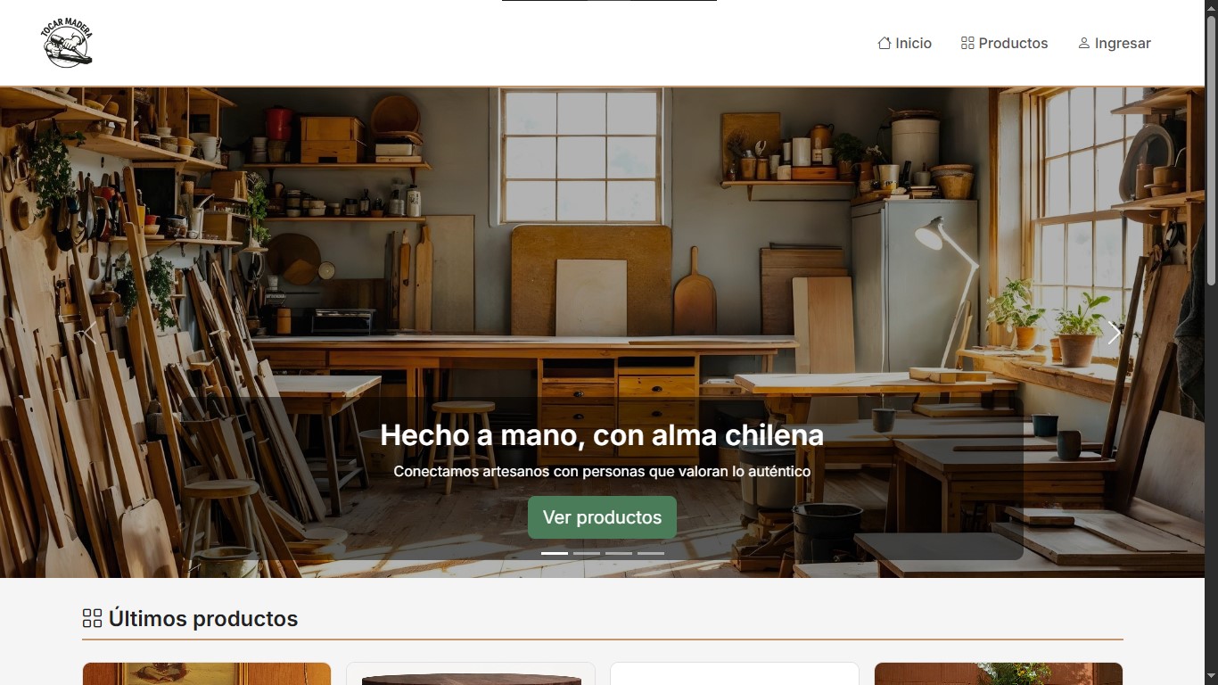 Captura del proyecto Tocar Madera